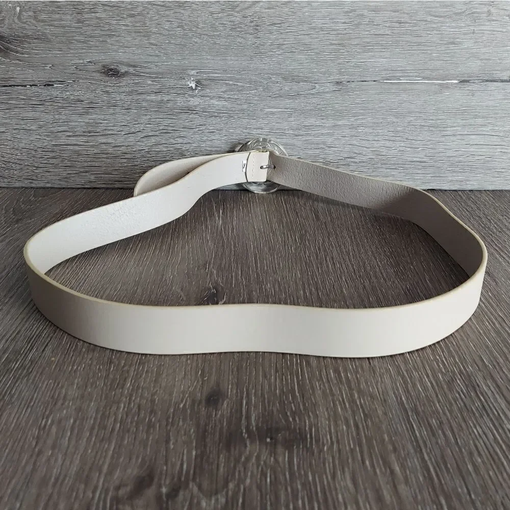 Levi's Clair Leather Belt Size 40 Cream